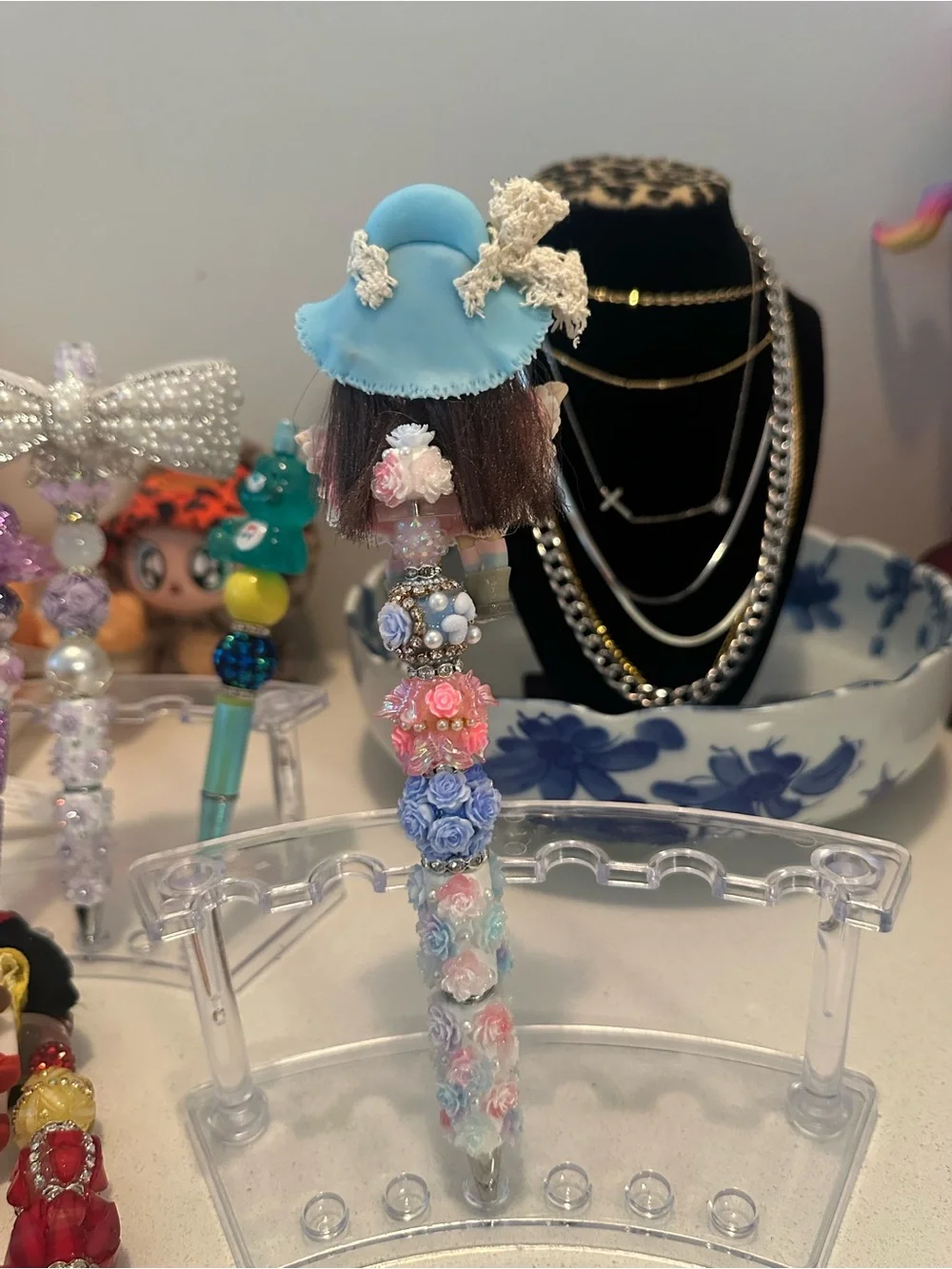 Handcrafted Clay Pastel Doll Pen